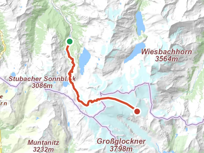AV Weg 715 drawn on a map of the valley