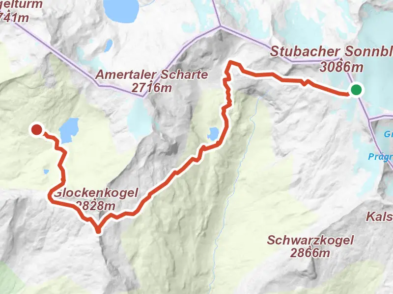 AV Weg 513A drawn on a map of the valley