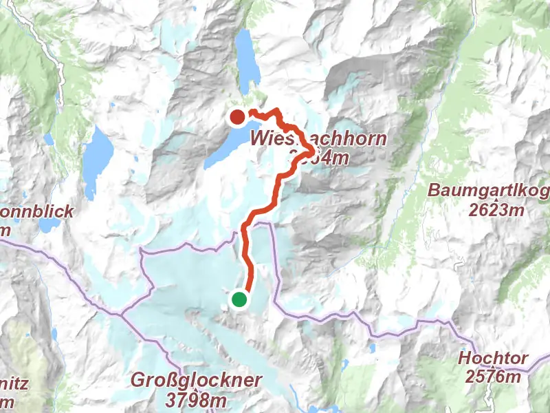AV Weg 718 drawn on a map of the valley