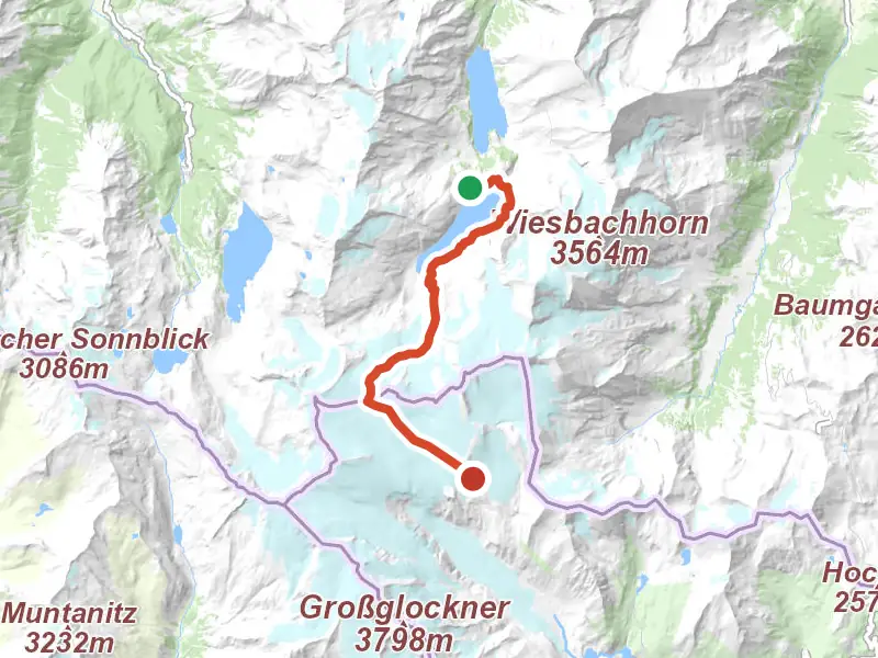 AV Weg 717 drawn on a map of the valley