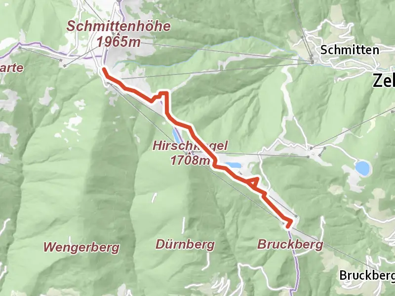 56A drawn on a map of the valley
