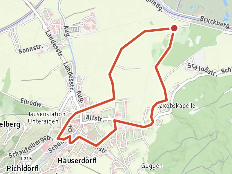 Moor-Runde drawn on a map of the valley